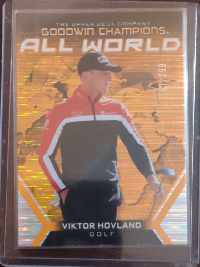 Viktor Hovland — 2024 Upper Deck Goodwin Champions - All-World Orange