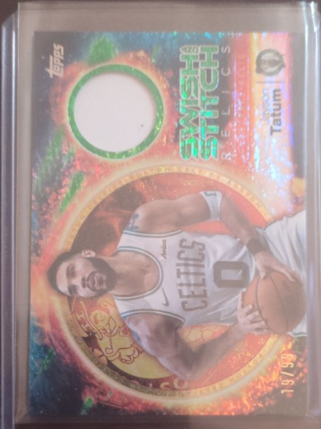 Jayson Tatum — 2025-26 Topps - Swish and Stitch Relics Gold Holo Foil