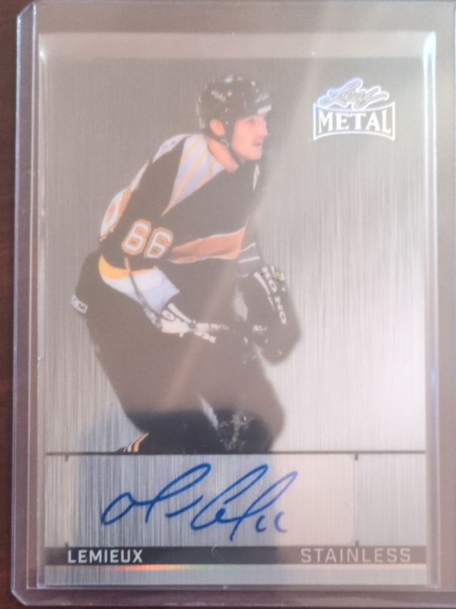 Mario Lemieux — 2026 Leaf Metal - Stainless Autograph