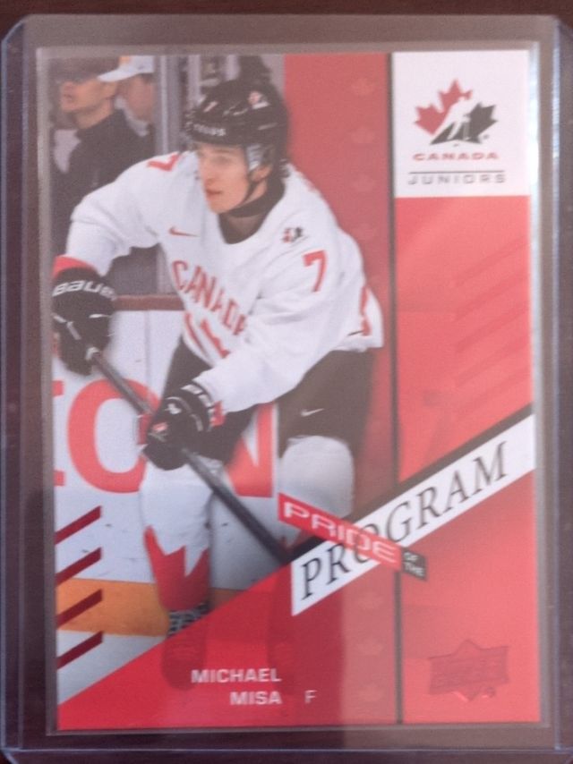 Michael Misa — 2026 Team Canada Juniors - Pride of the Program Red Foil
