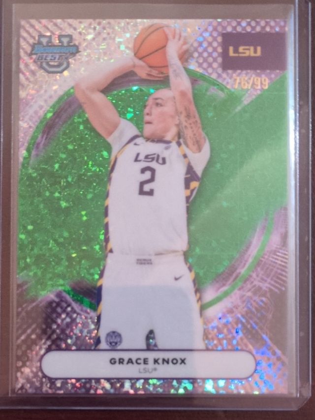 Grace Knox — 2025 Bowman University Best - Green Mini-Diamond Auto /99