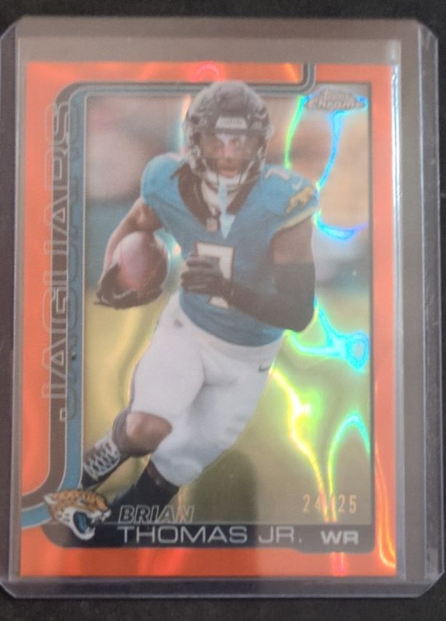 Brian Thomas Jr. — 2025 Topps Chrome - Orange Lava Refractor
